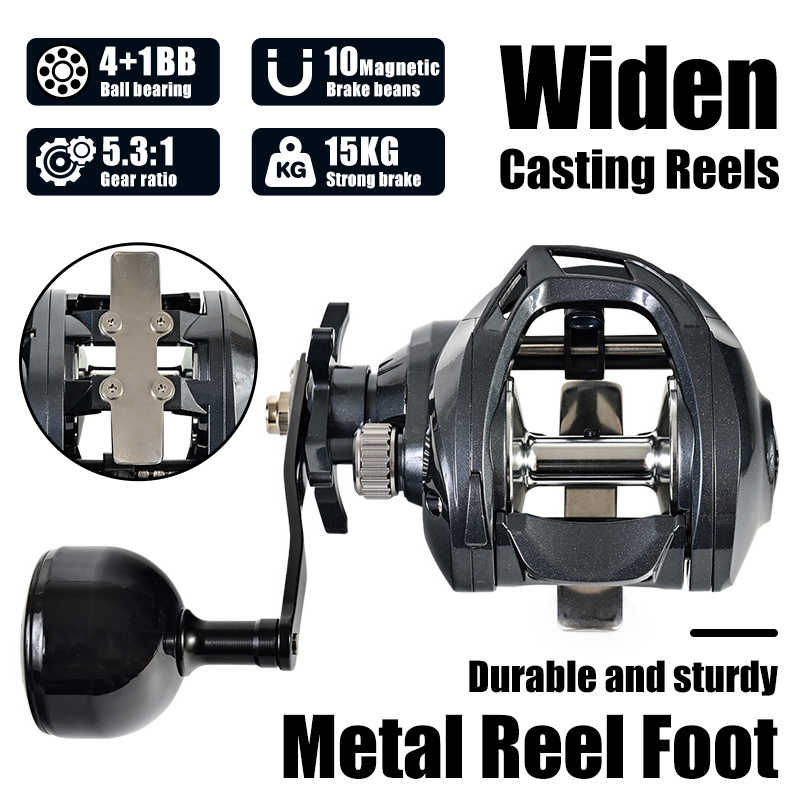 Trolling Reel - Wide Body, Large Capacity, Long Cast